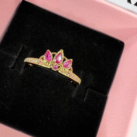 Pandora Disney Princess Rapunzel Tiara Ring Size 6 - Picture 5 of 8